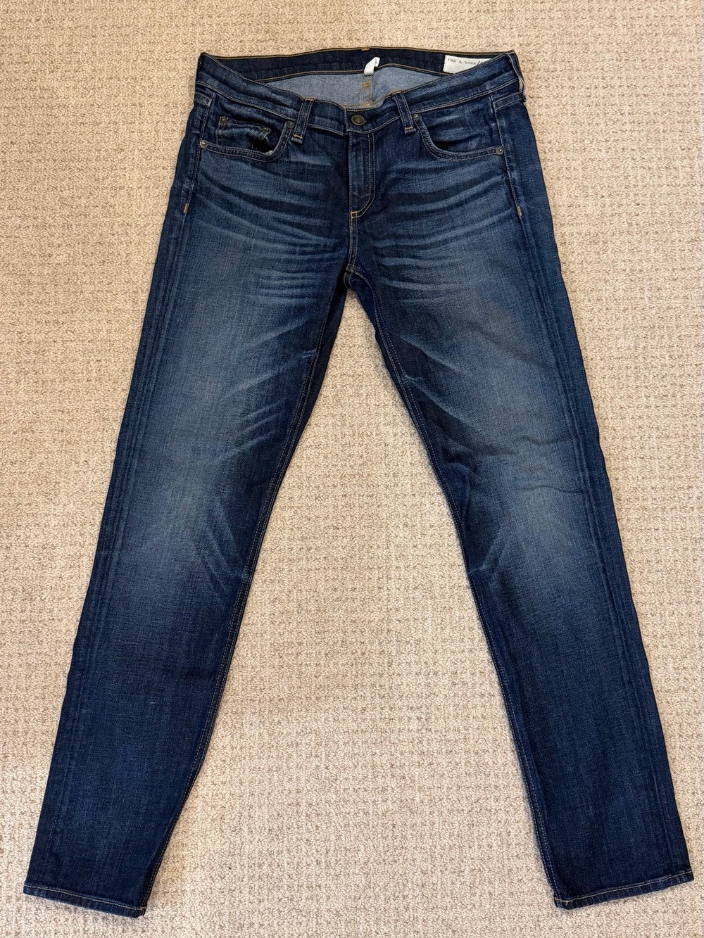 rag & bone Women's Dark Blue Boyfriend Jeans